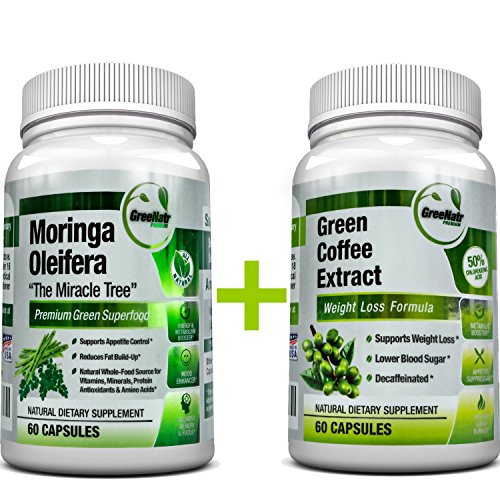 Moringa Oleifera + Green Coffee Bean Extract. Now sold together as a